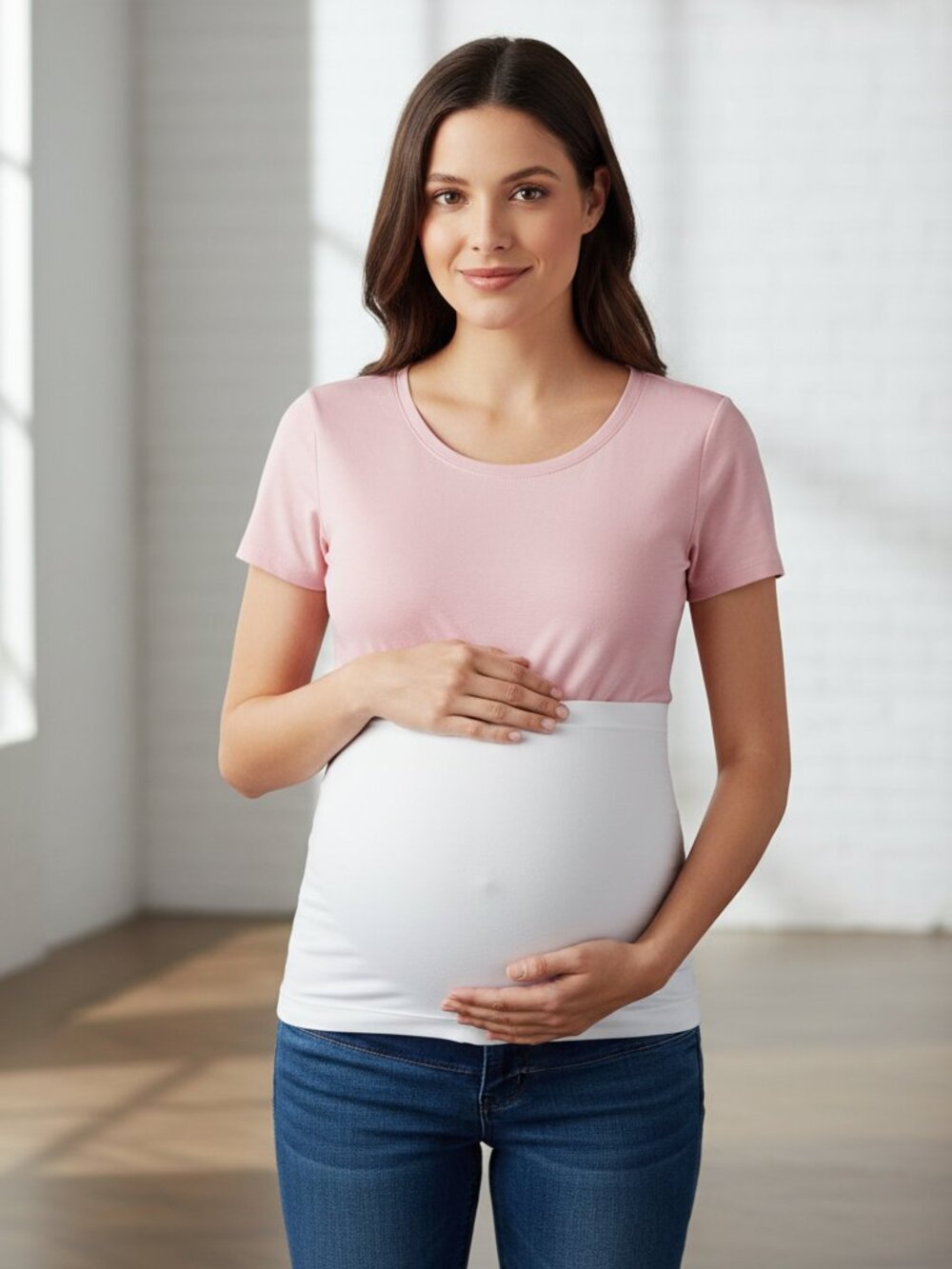 Ingrid & Isabel Bellaband Original Pregnancy Belly Band White Size 2